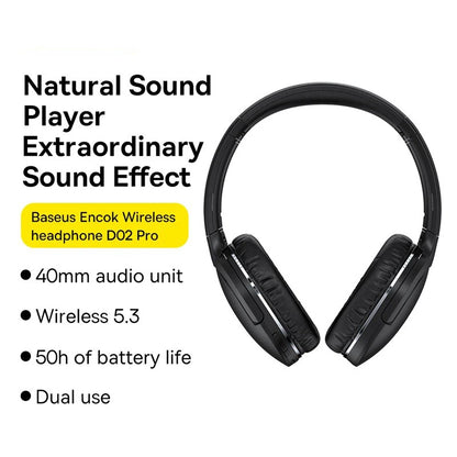 D02 Pro Wireless Headphones Bluetooth Earphone 5.3 Foldable Headset Sport over the Ear Headphone Gaming Bluetooth Earbuds
