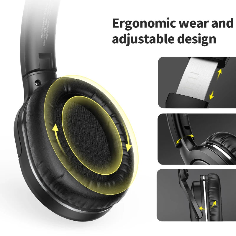 D02 Pro Wireless Headphones Bluetooth Earphone 5.3 Foldable Headset Sport over the Ear Headphone Gaming Bluetooth Earbuds